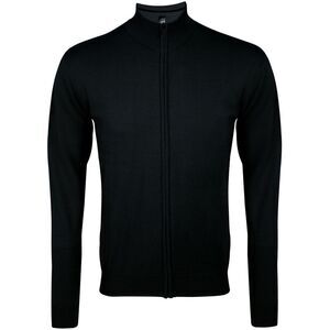 SOLS Mens Gordon Full Zip Cardigan / Black
